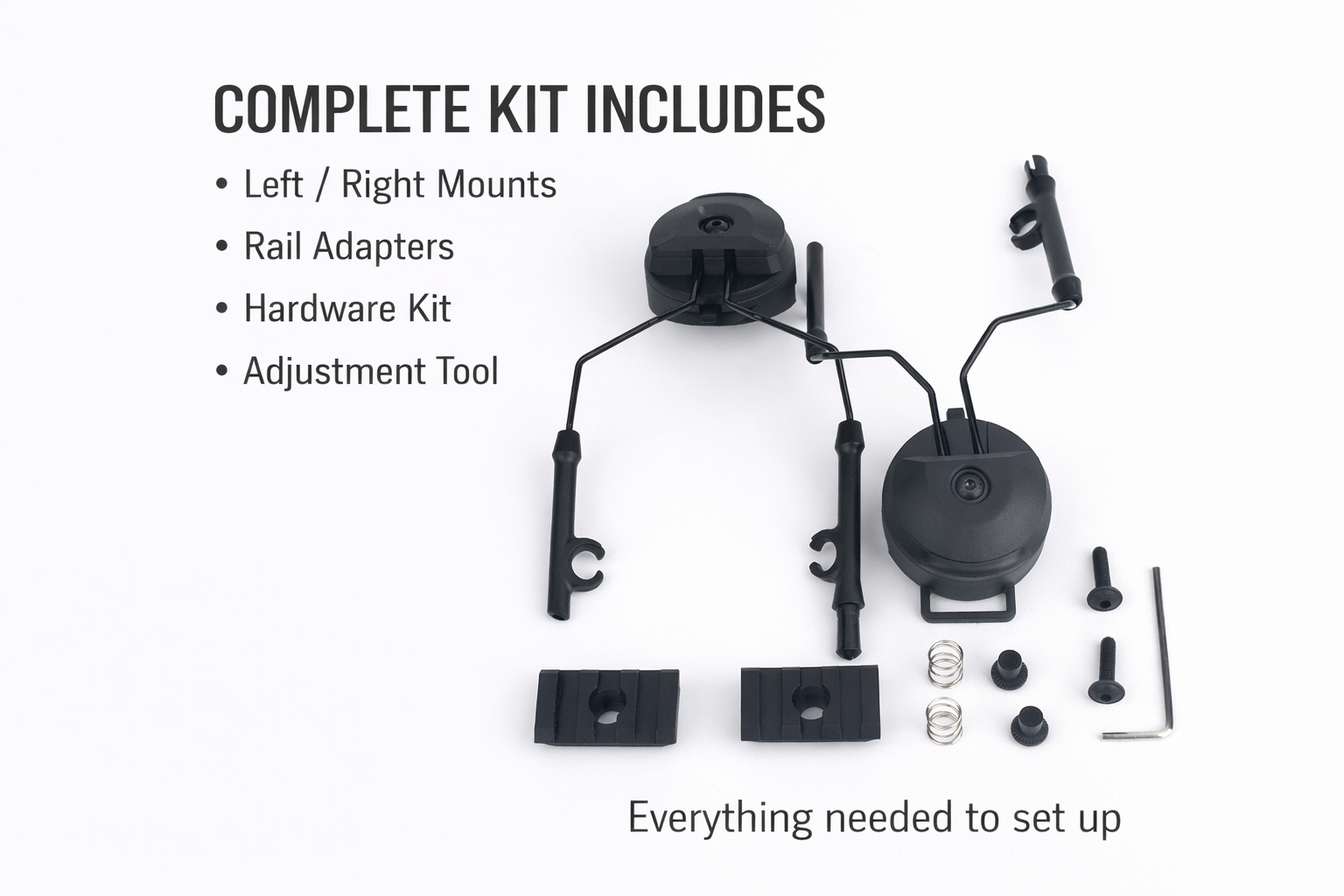 Anchor™ V2 ARC Rail Adapter Mount System | Compatible with Peltor ComTac | Helmet Rail Kit