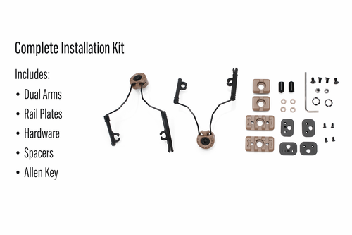 Keystone™ ARC Rail Adapter Mount | Compatible with Peltor ComTac | ARC Rail System